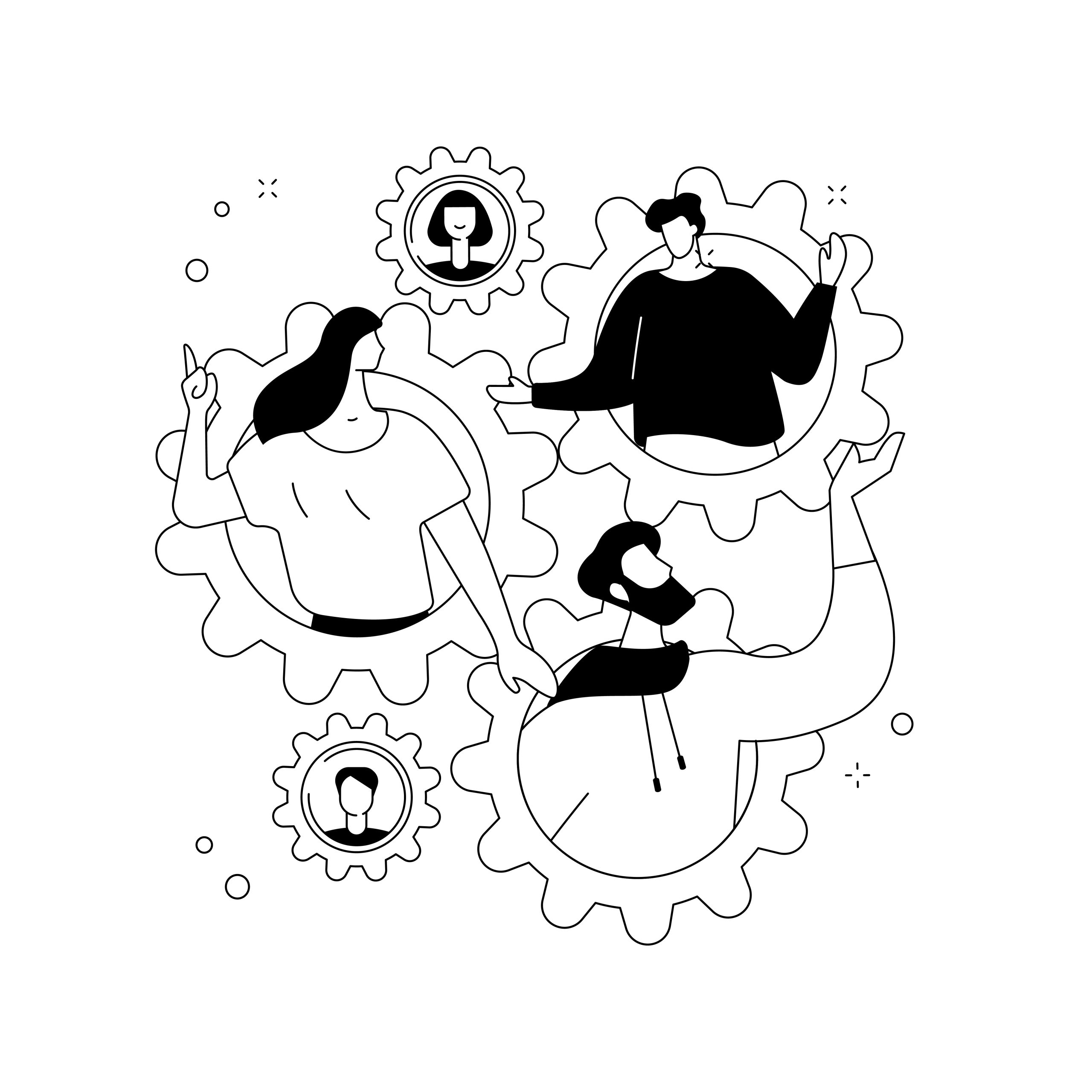People fostering collaboration.